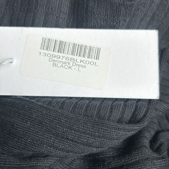 Reformation Cut-Out Denmark Black Mini Dress Long Sleeve Black Size L NWT - Picture 5 of 5